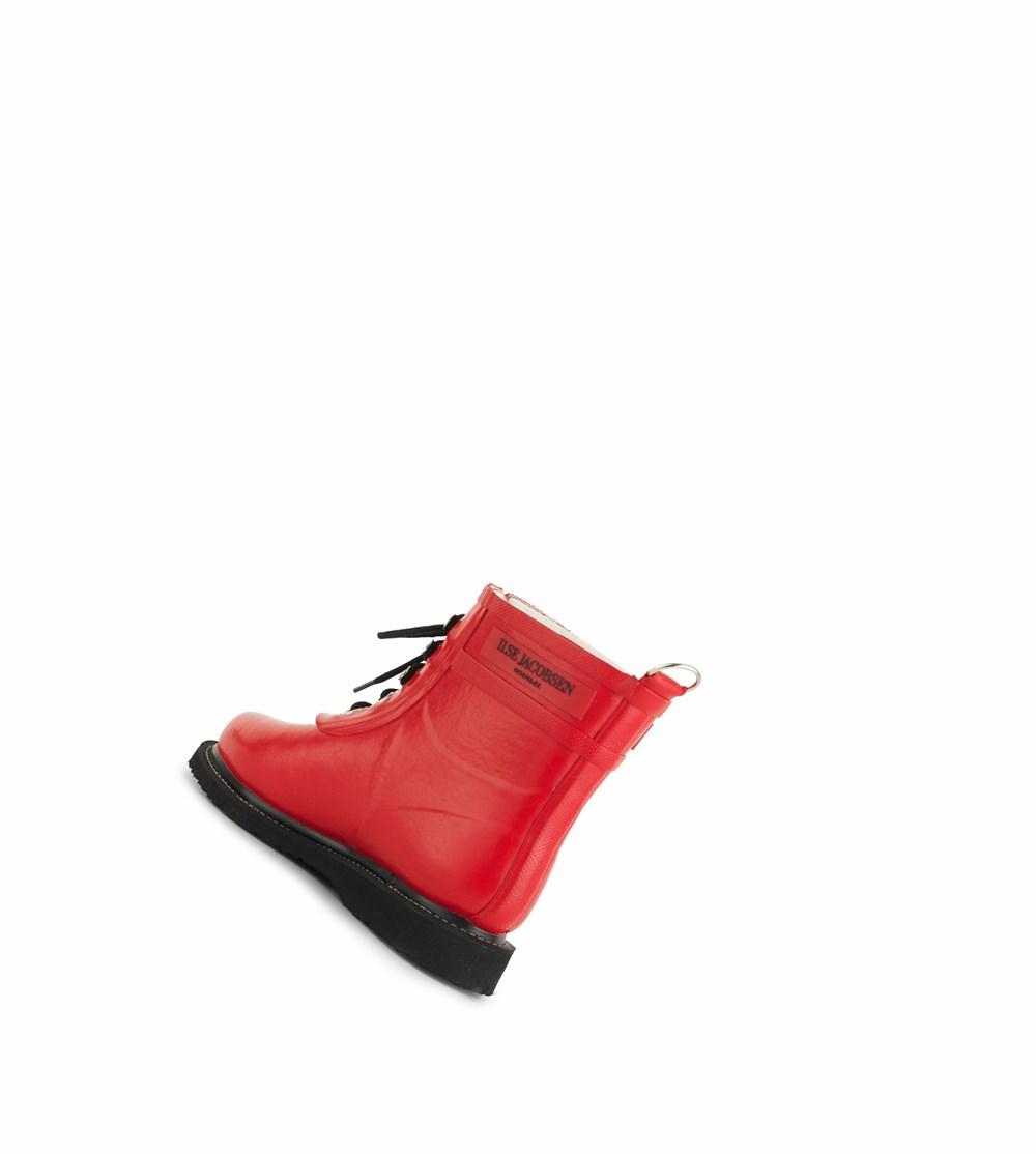 Bottes de Pluie Ilse Jacobsen Femme Rouge Foncé | ZPJM-42791